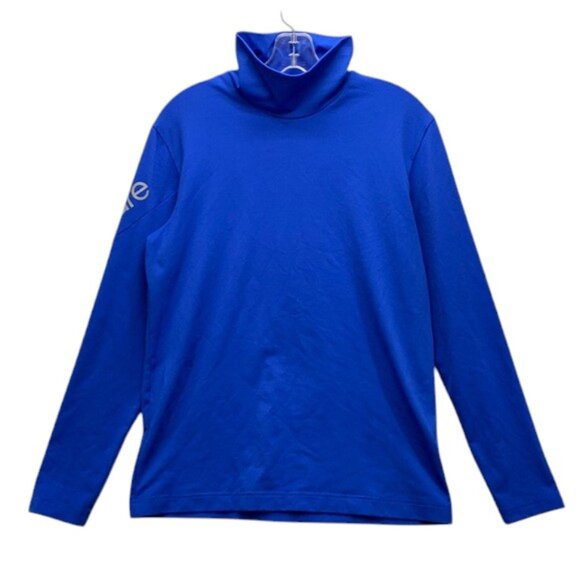 Adidas Adipure Tech Men’s L Blue Turtleneck Long Sleeve Performance Athletic - Picture 1 of 13